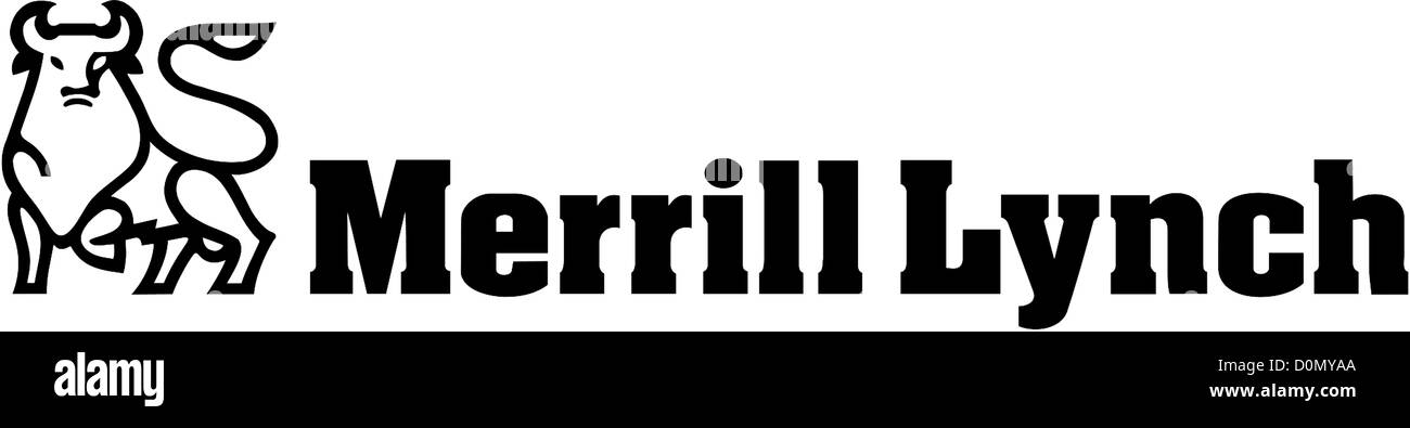 Logo der amerikanischen Privatbank Merrill Lynch mit Sitz in New York. Stockfoto