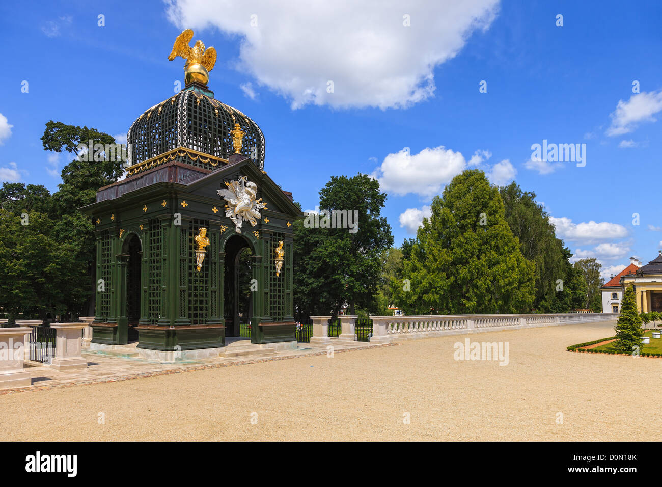 Barocker Pavillon auf der Adler in den Gärten Branicki. Bialystok, Polen. Stockfoto