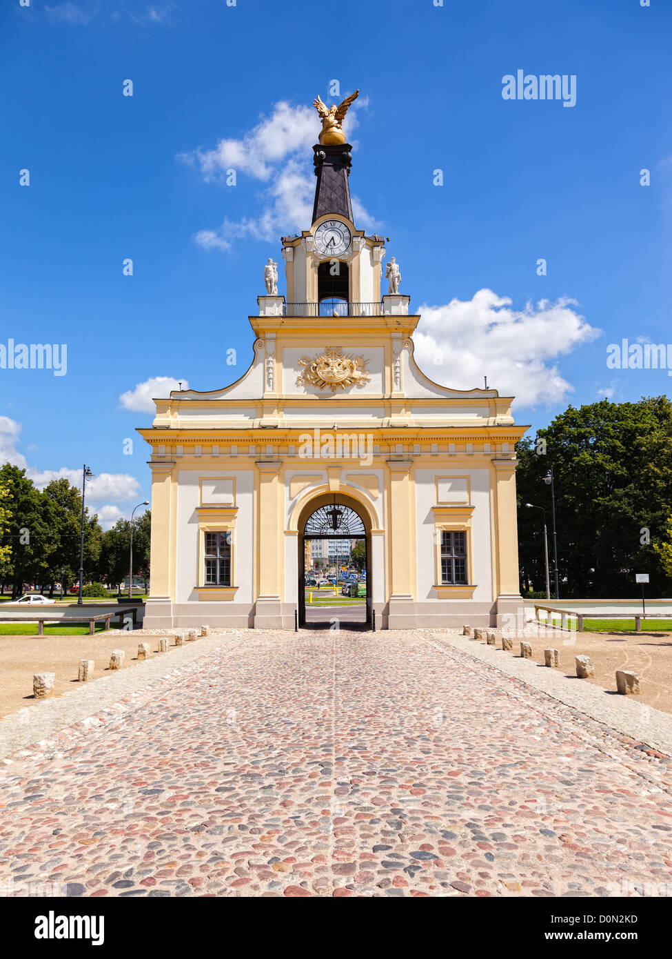 Tor der Branicki Palast in Bialystok, Polen. Stockfoto