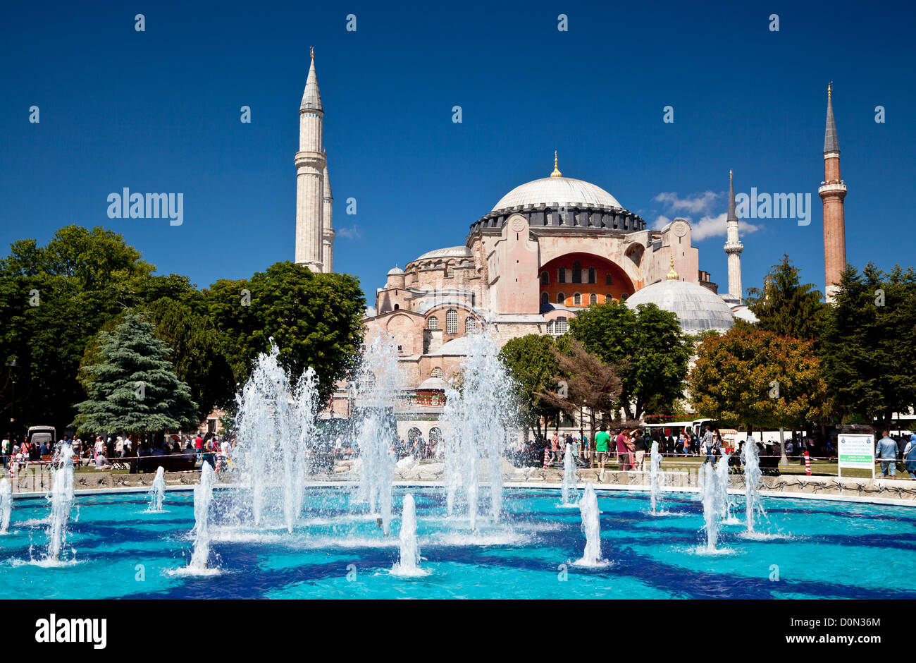 Aya Sofya angesehen vom Sultanahmet Park in Istanbul, Türkei Stockfoto