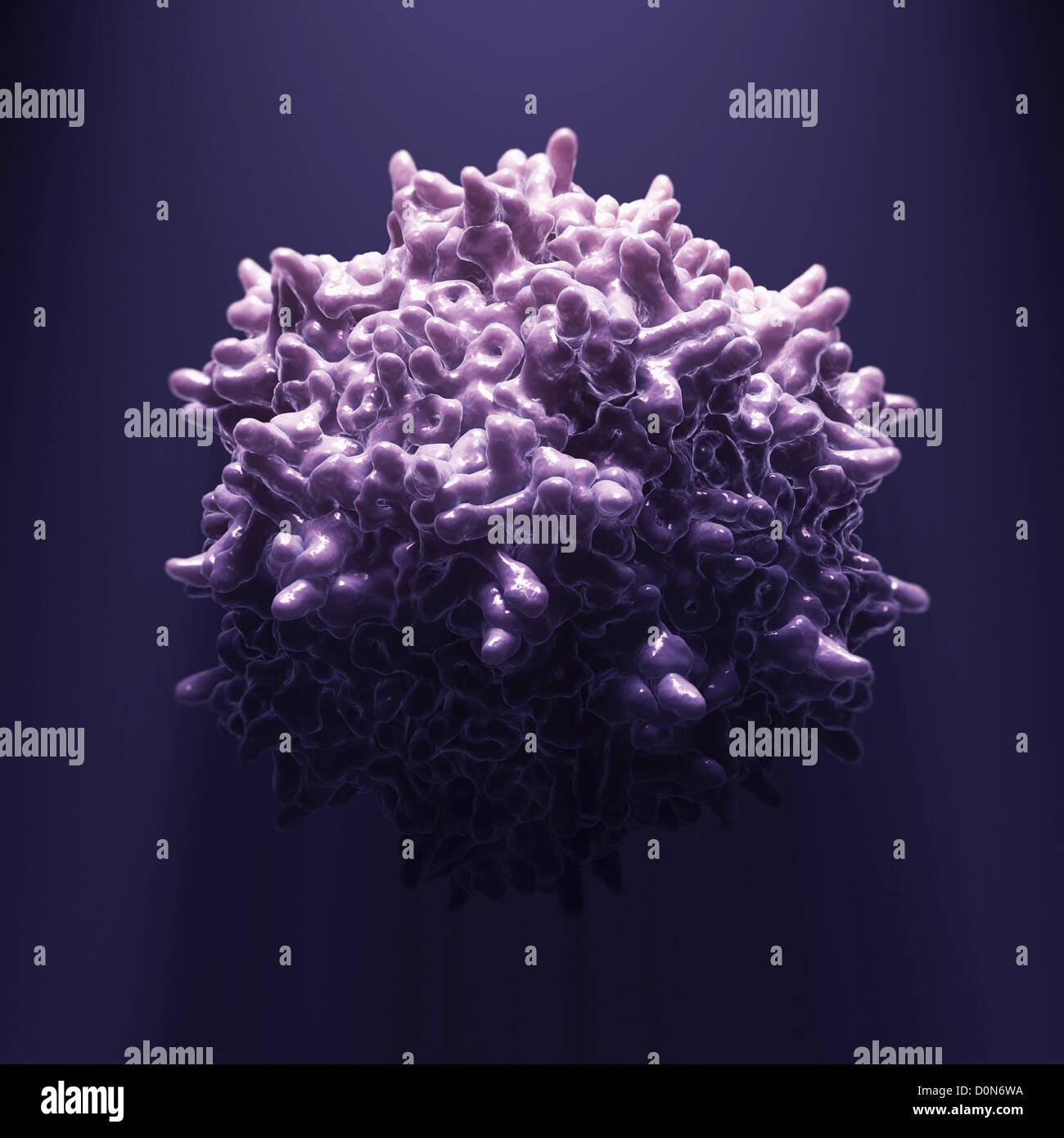 Atomare Struktur von Adeno-Associated Virus (PDB 1LP3), ein Vektor für die menschlichen Gentherapie. Stockfoto