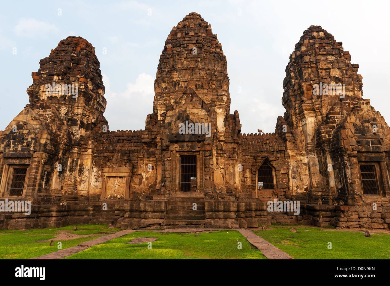 Wat Phra Prang Sam Yot Tempel in Lopburi, Thailand Stockfoto