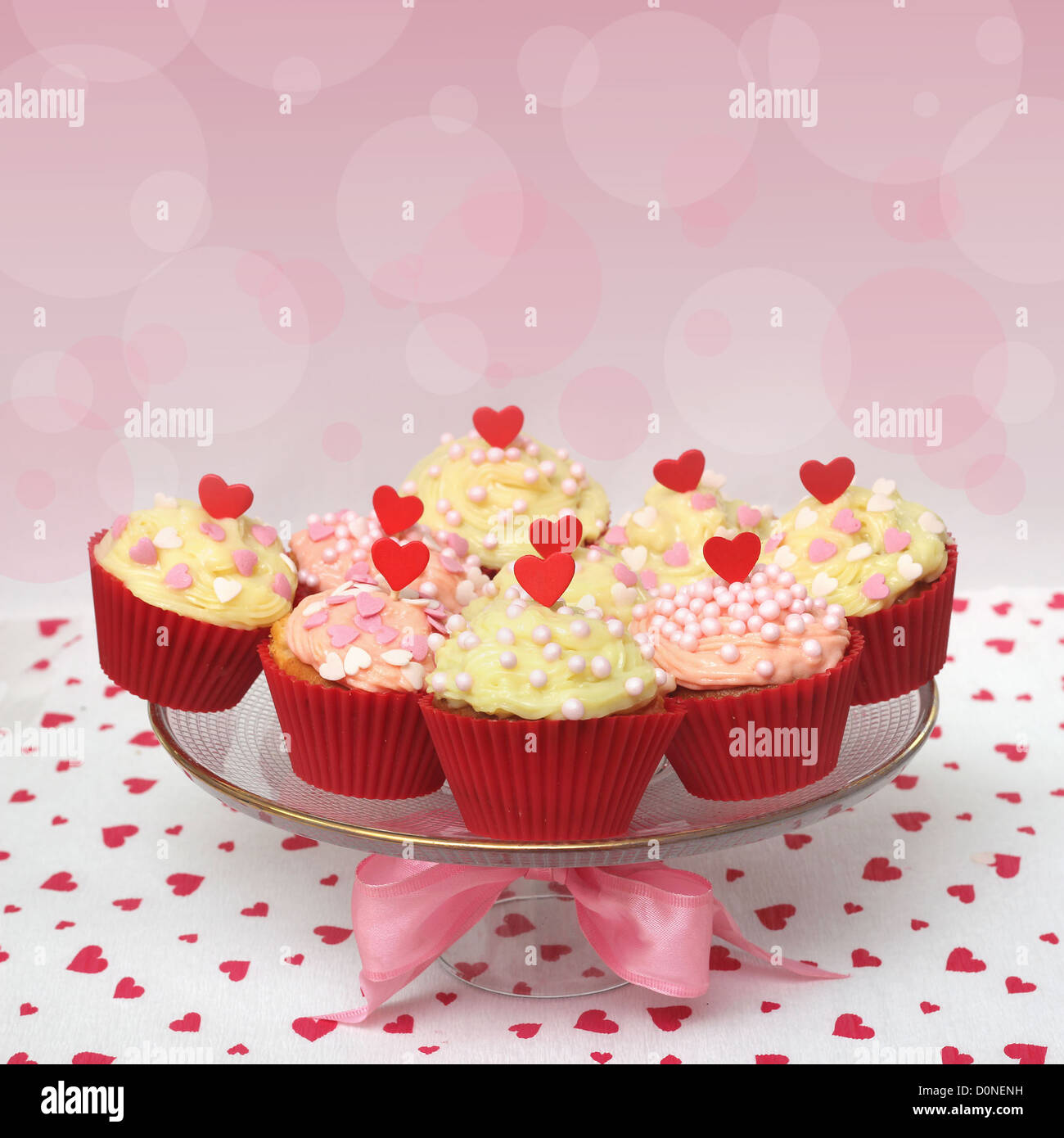 Valentine cupcake Stockfoto