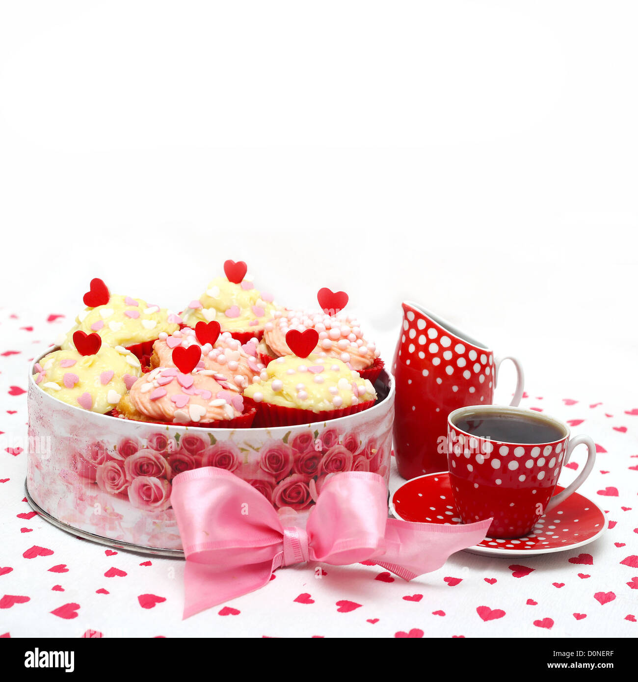 Valentine cupcake Stockfoto