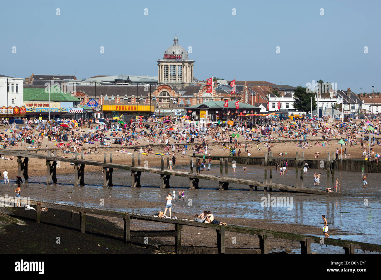 Der Strand von Southend on Sea Stockfoto