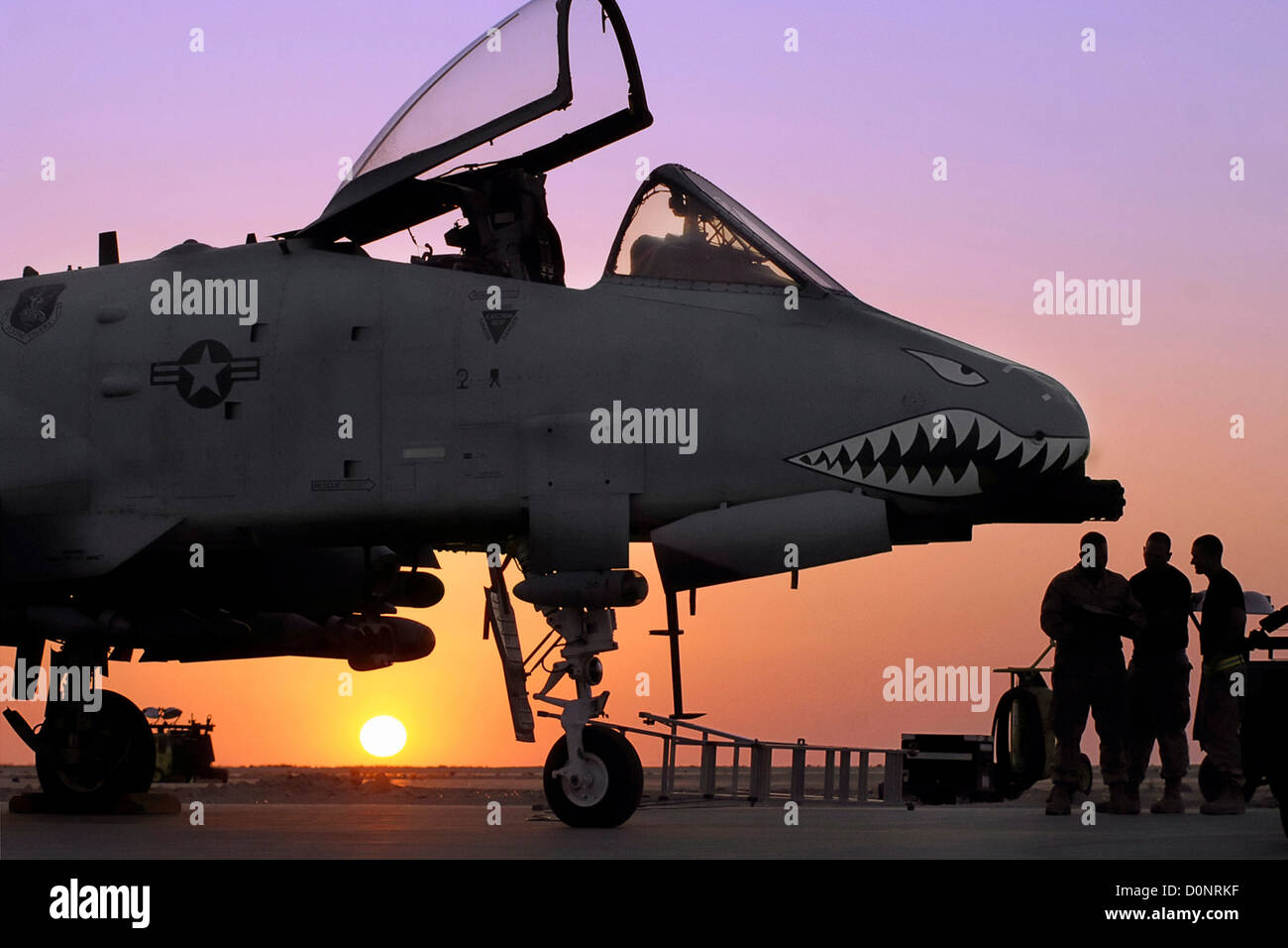 Piloten, die a-10 Thunderbolt Fehlerbehebung Stockfoto