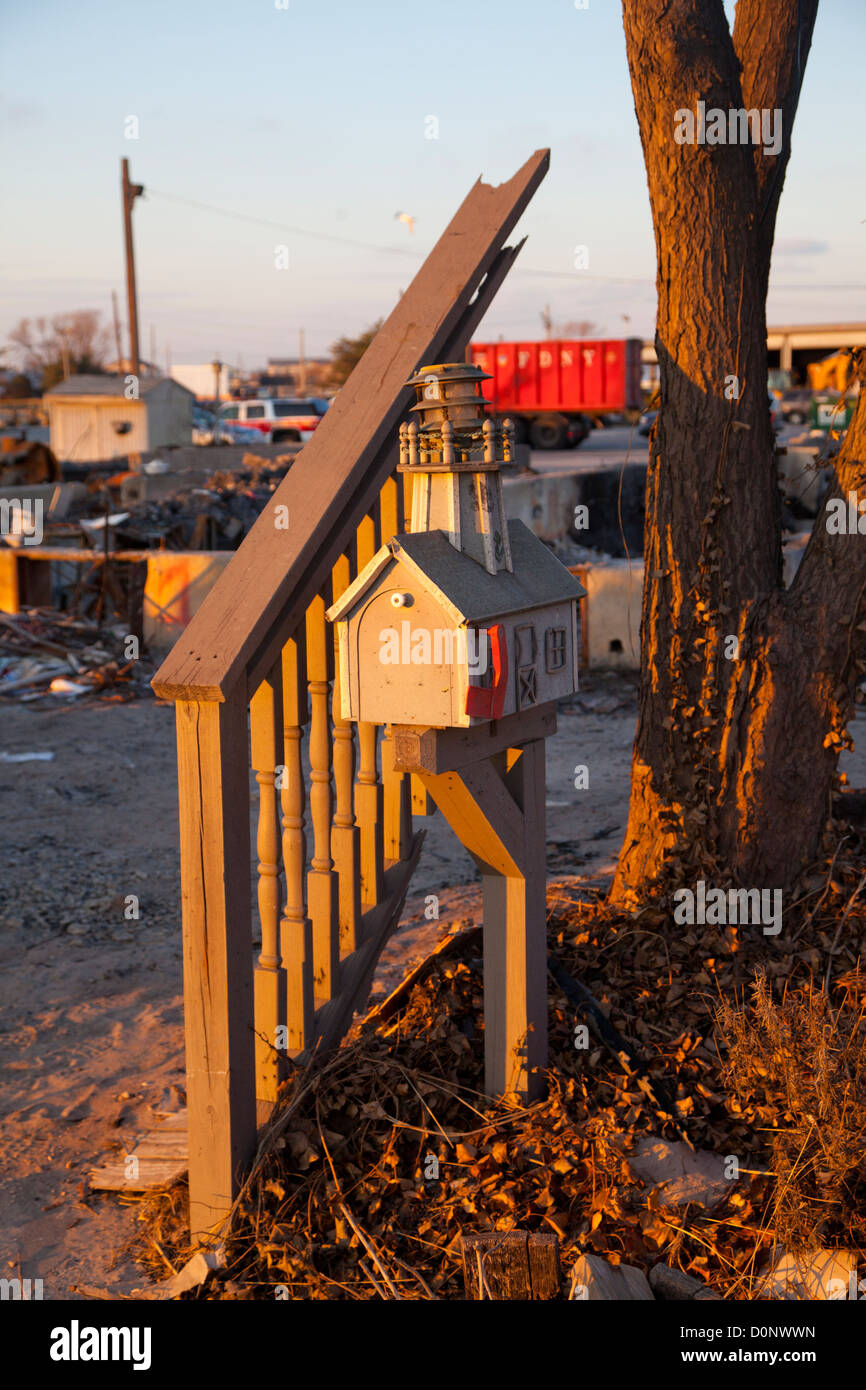 Breezy Point Queens Sandy Sturm Zerstörung Stockfoto