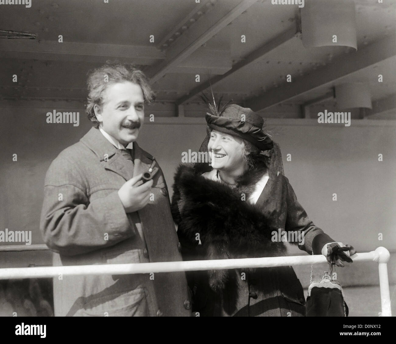 Albert und Elisa Einstein Stockfoto Albert und Elisa Einstein Stockfoto