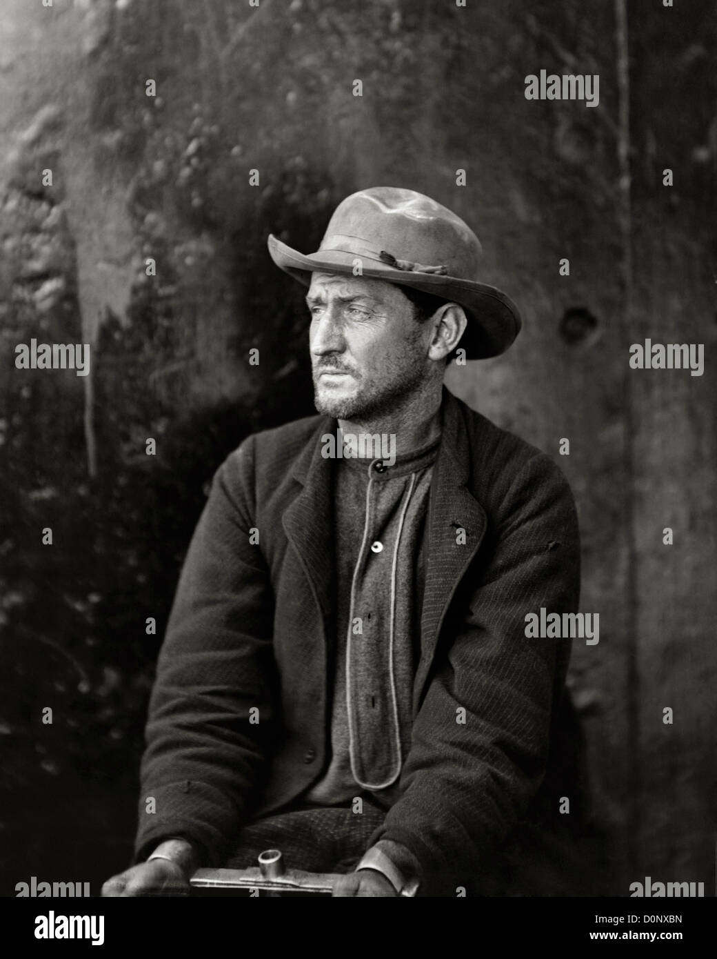 Edmun Spengler, nach der Ermordung Lincolns verhaftet Stockfoto