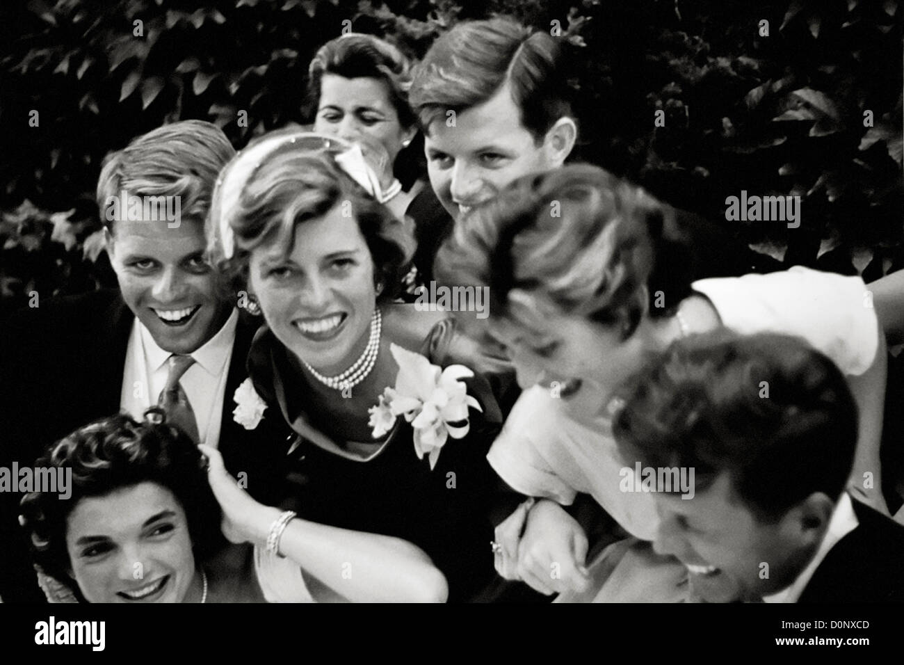 Kennedy-Familie bei Hochzeit Stockfoto