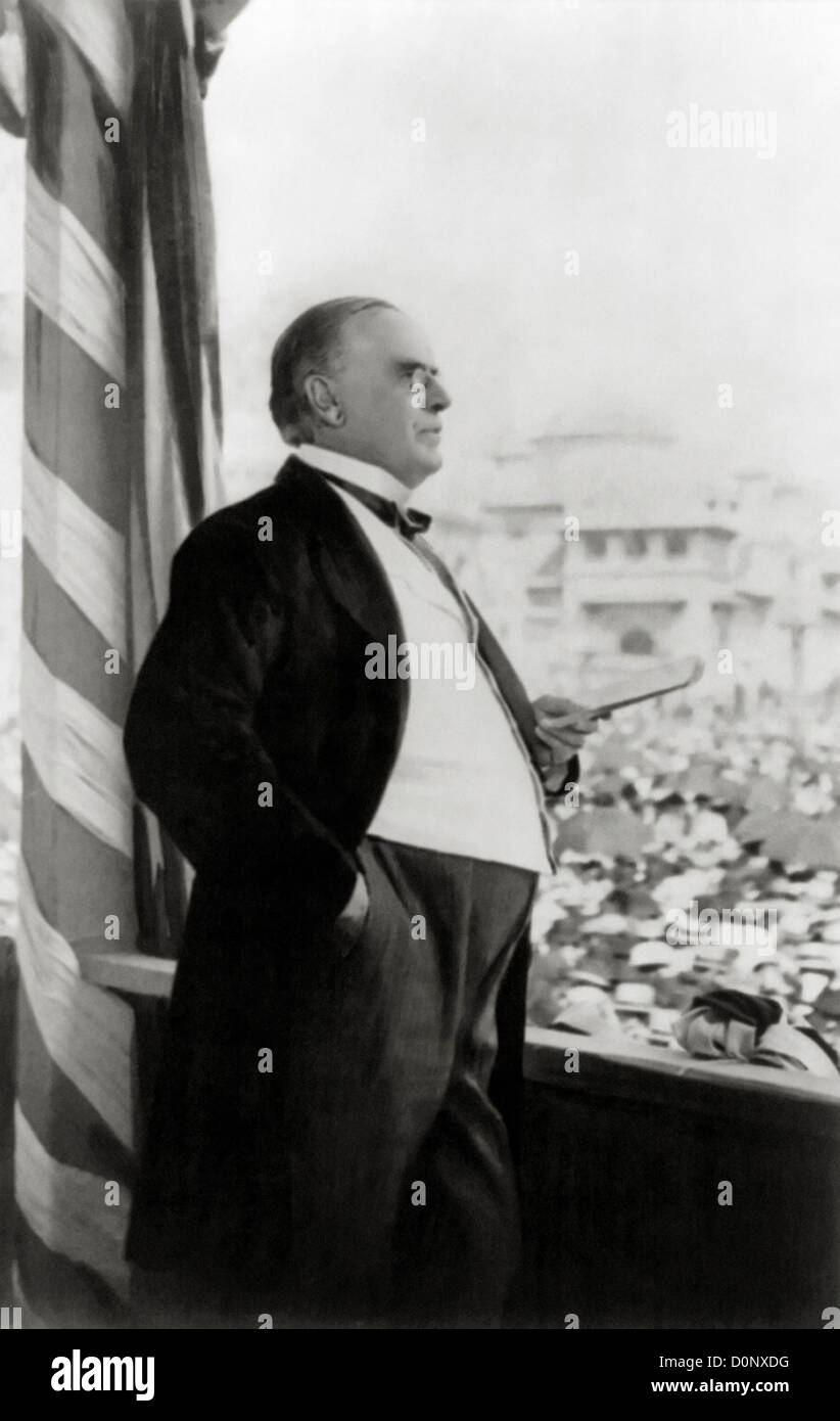 Präsident McKinley liefern letzte Rede Stockfoto