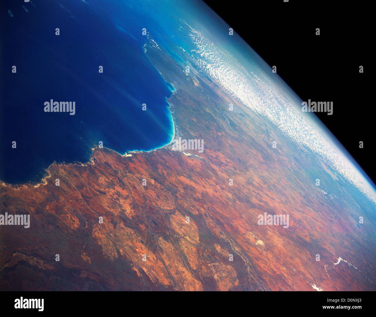 Eighty Mile Beach in Australien wie vom Weltraum aus gesehen Stockfoto