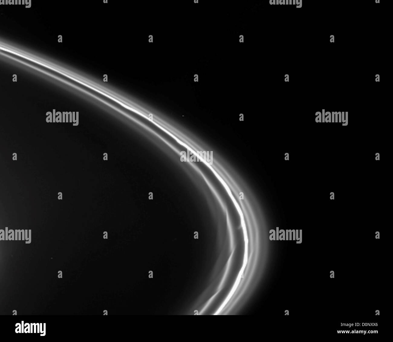 Nahaufnahme des Saturns verknotet F-Ring gesehen von Cassini Stockfoto