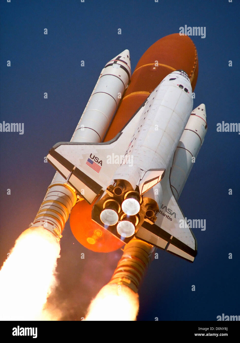 Raumfähre Atlantis startet am STS-45 Stockfoto