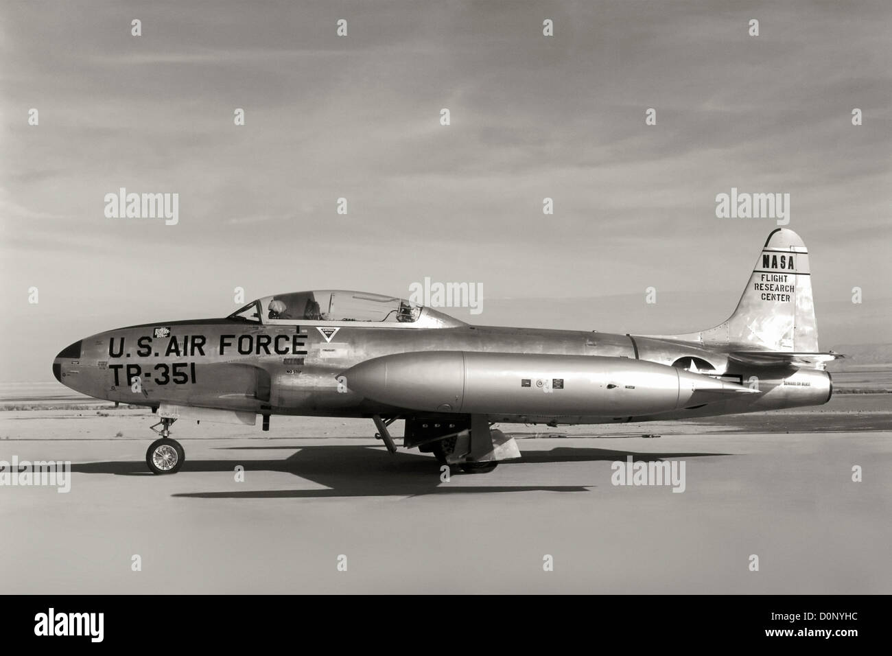 T-33 im NASA Flight Research Center Stockfoto