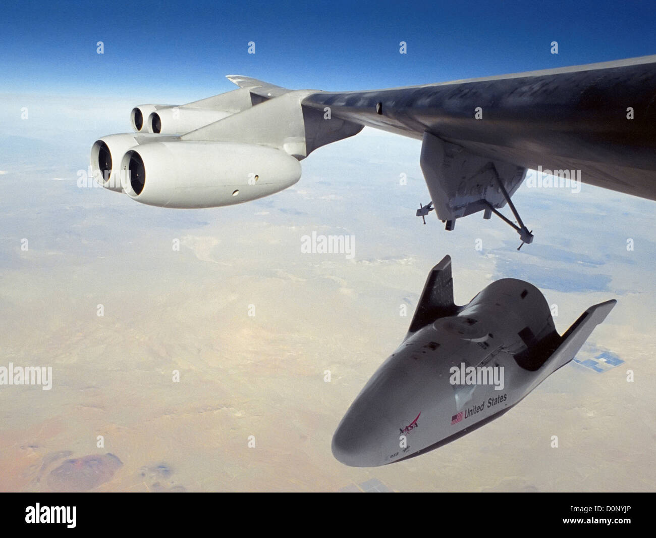 Fallen die X-38 Stockfoto