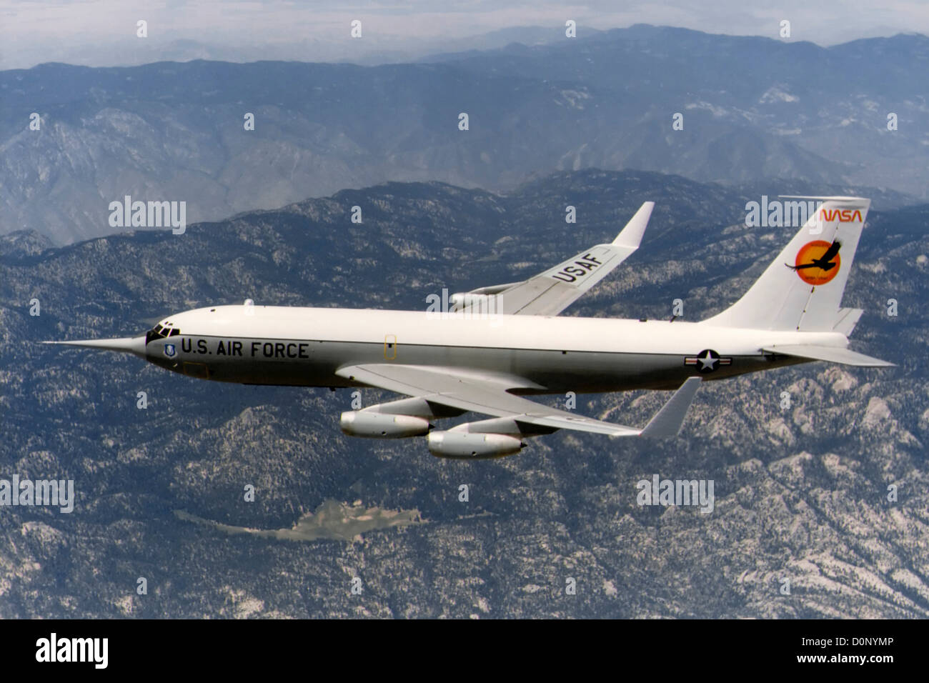 Testen von Winglets an KC-135 Stockfoto
