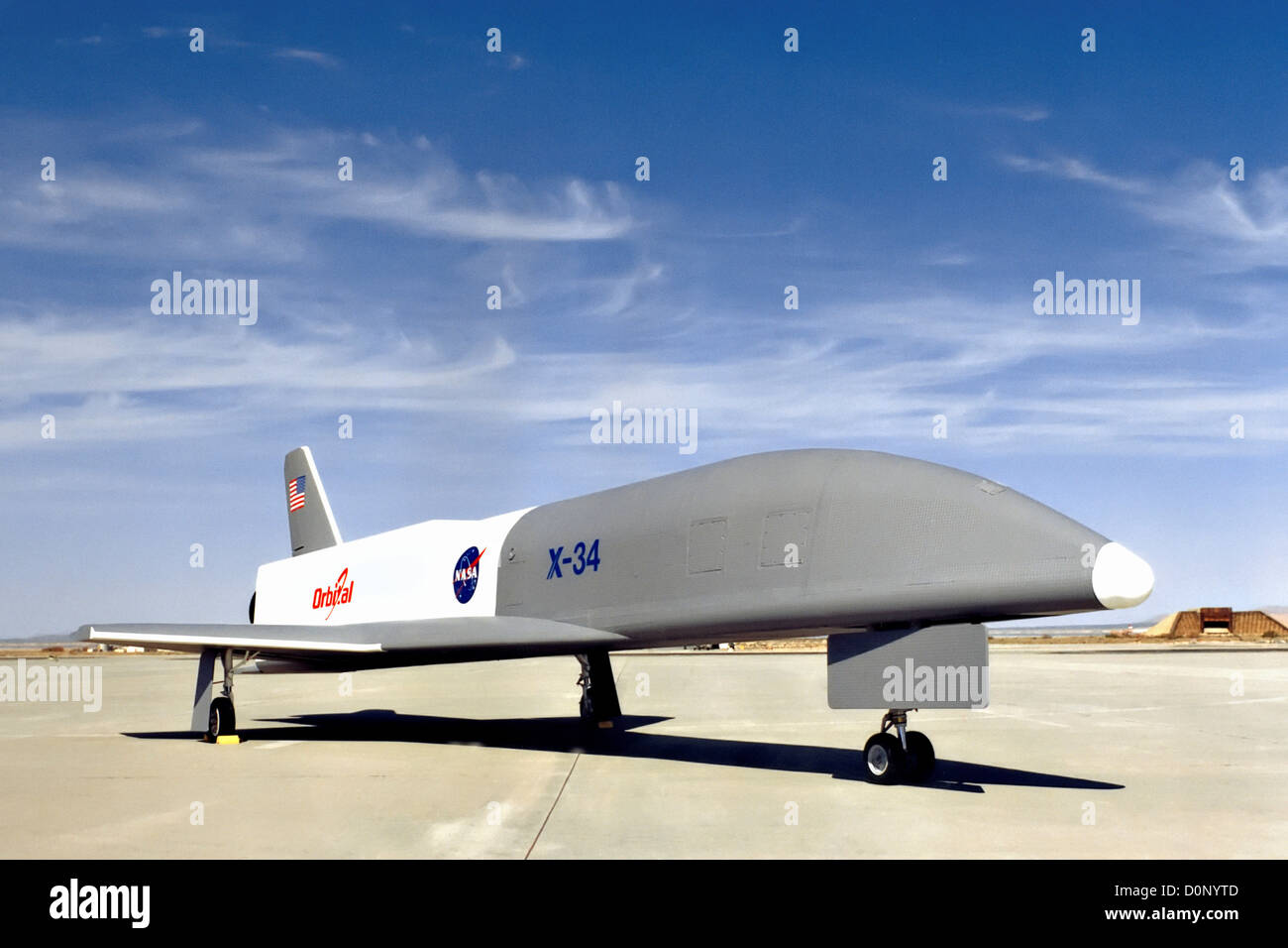 X-34 bei Dryden Flight Research Center Stockfoto