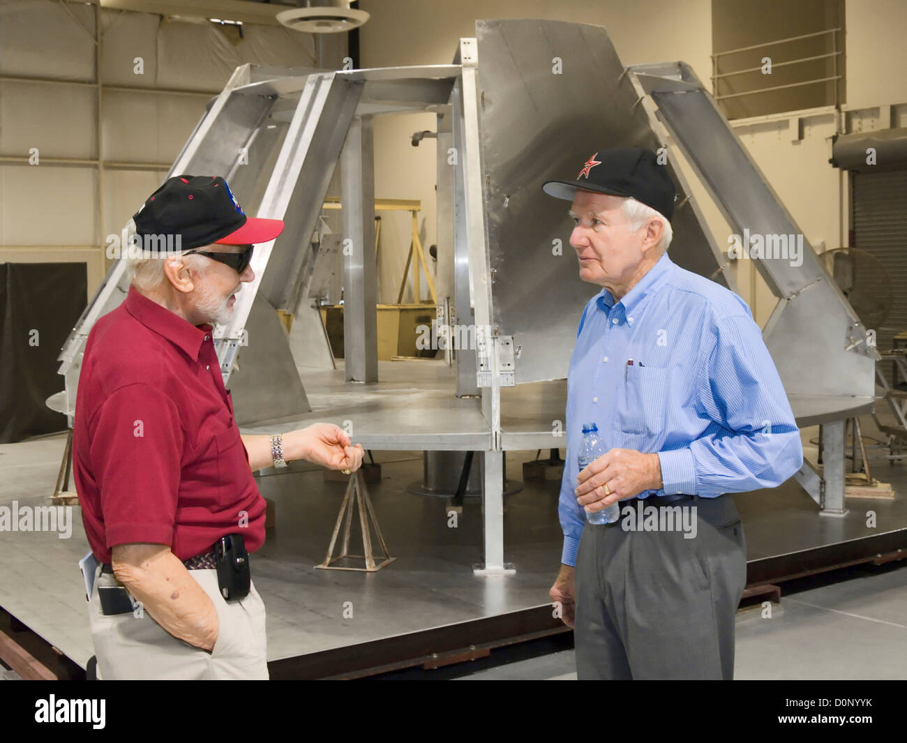 Buzz Aldrin und Vance Brand Stockfoto