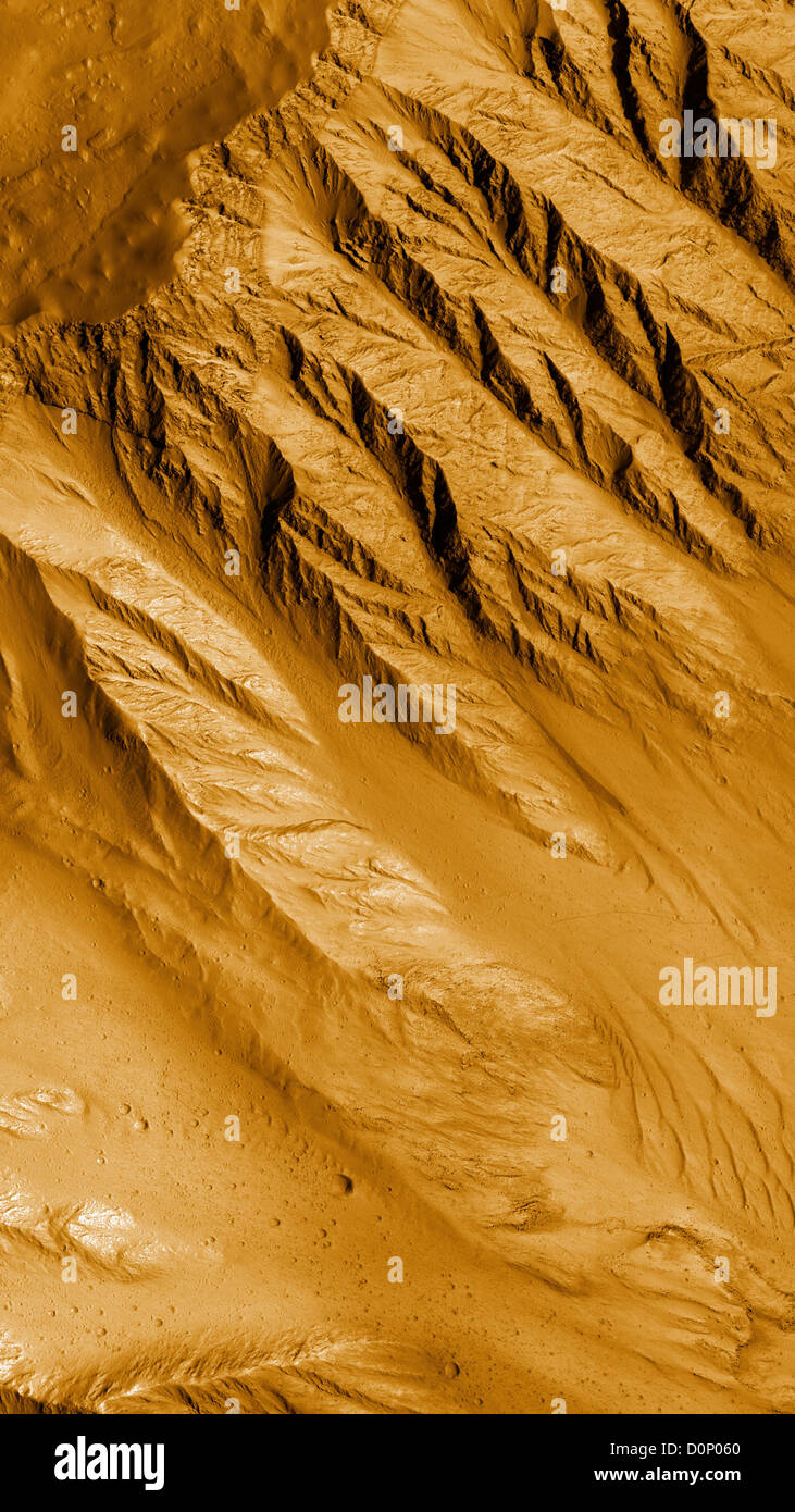 Basalen Böschung des Olympus Mons vom Mars Reconnaissance Orbiter Stockfoto