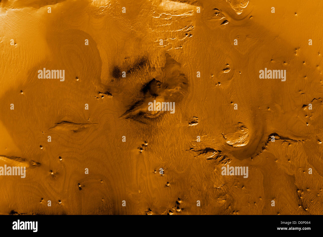 Gelände am Olympus Mons von Mars Reconnaissance Orbiter gesehen Stockfoto