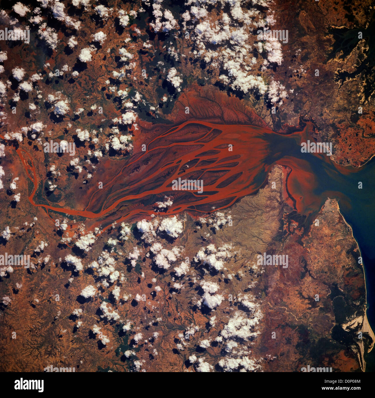 Madagaskars Betsiboka Fluß Stockfoto