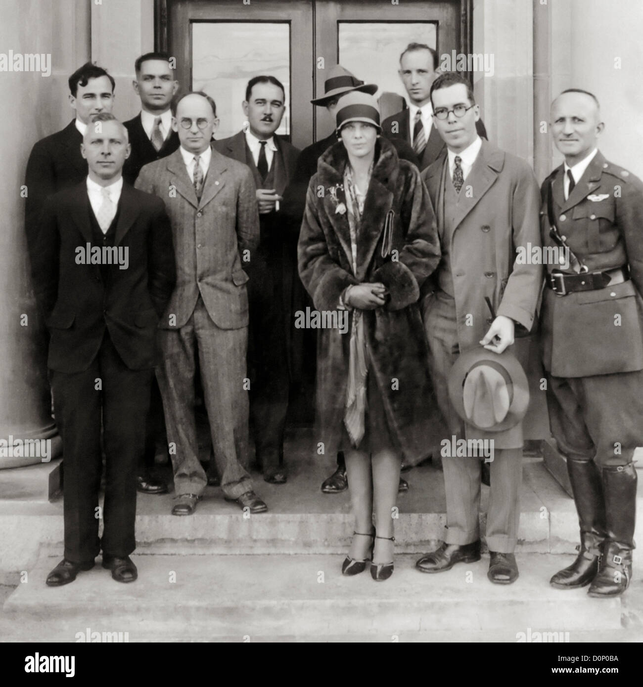 Amelia Earhart in Langley Stockfoto