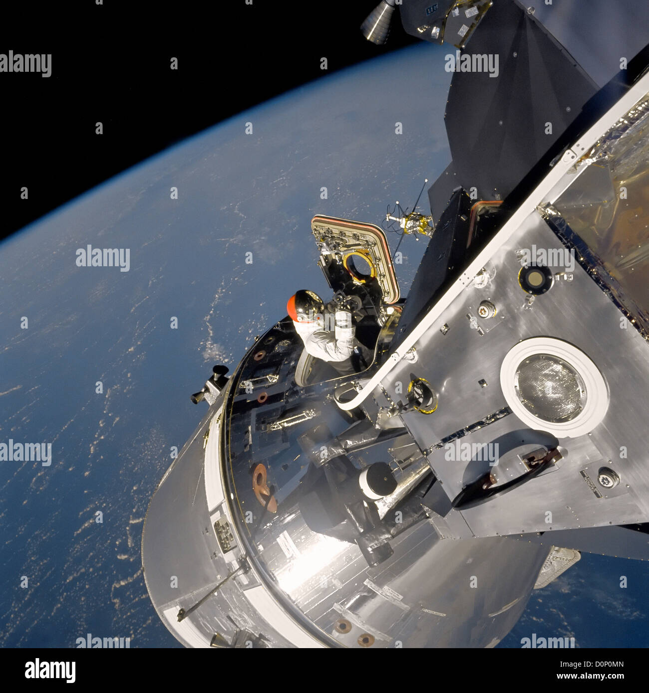Docking-Manöver während Apollo 9 Stockfoto