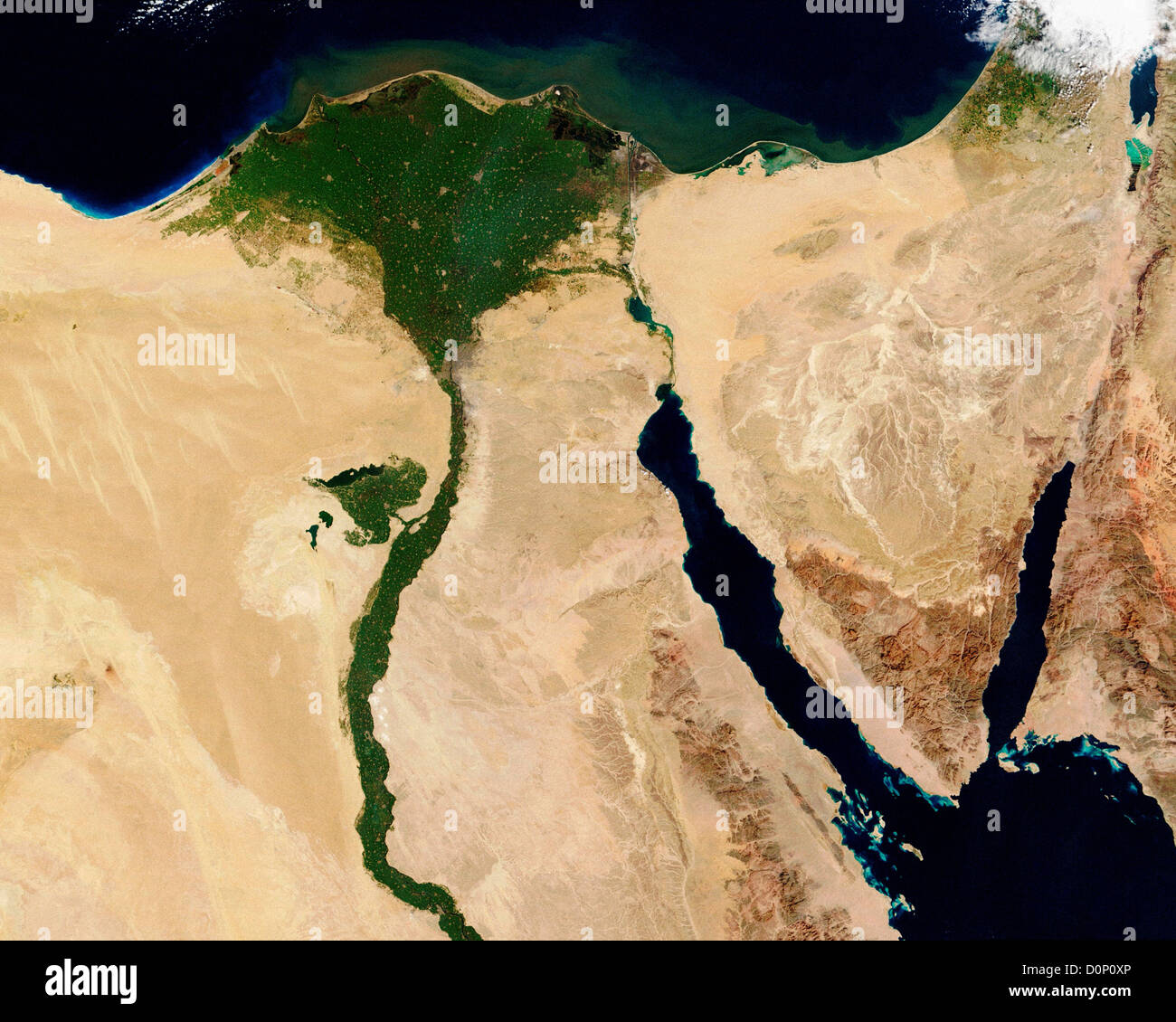 Ägypten von MODIS gesehen Stockfoto
