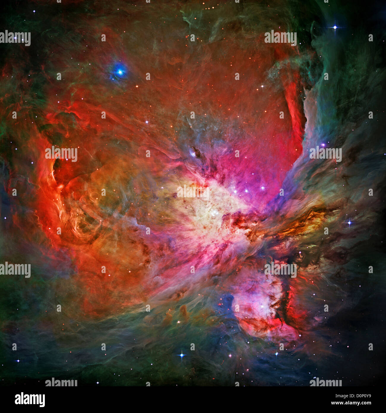 Hubbles schärfste Ansicht des Orionnebels Stockfoto