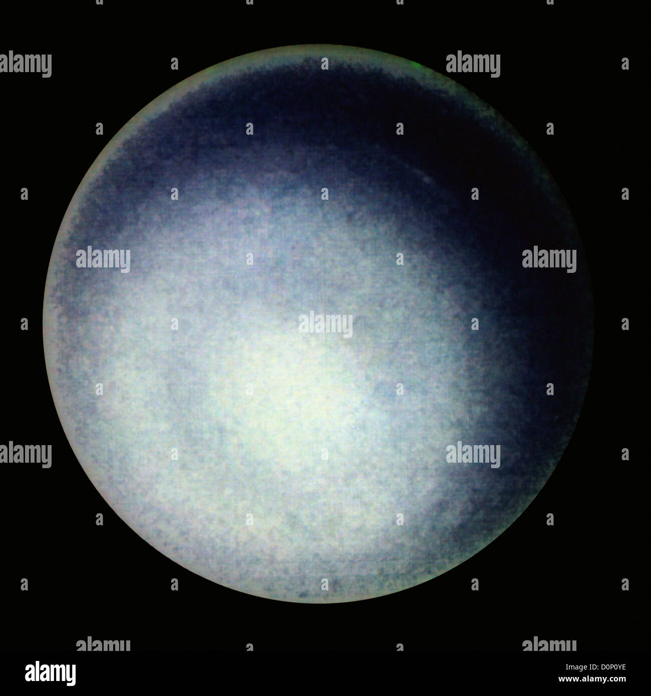 Die obere Atmosphäre von Uranus gesehen von Voyager 2 Stockfoto