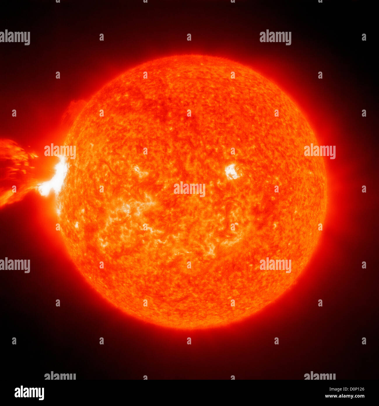 Zwei wesentliche koronale Massenauswürfe (CMEs) starten solar aktiven Region 792 auf AST Sonne. Dieses Bild wurde Solar aufgenommen. Stockfoto