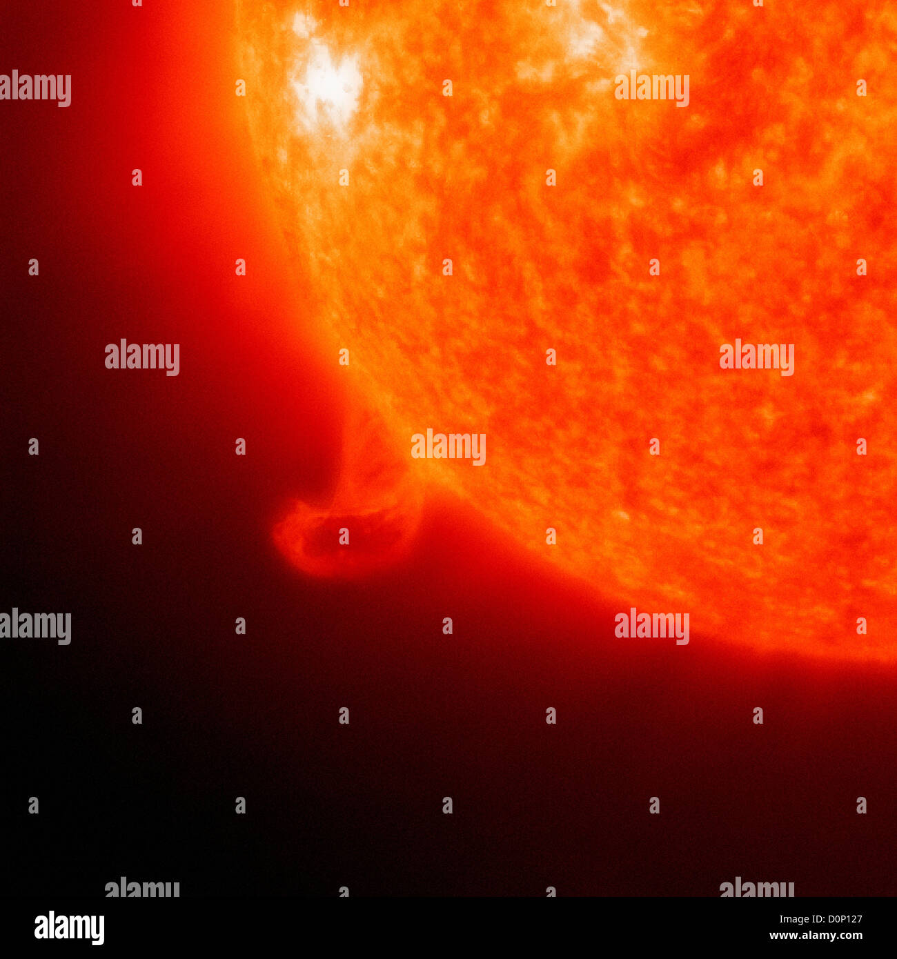 Das EIT (Extreme ultraviolet Imaging Telescope) 304 Angstrom Instrument ist (Solar Heliospheric Observatory) SOHO die beste Stockfoto