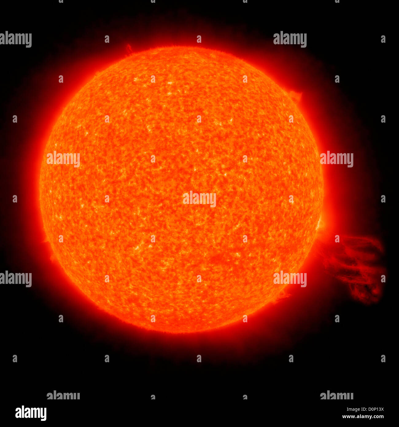Das Solar Terrestrial Relations Observatory (STEREO) Raumschiff Ahead in 304 Angstrom Wellenlänge eruptive beobachtet solar Stockfoto