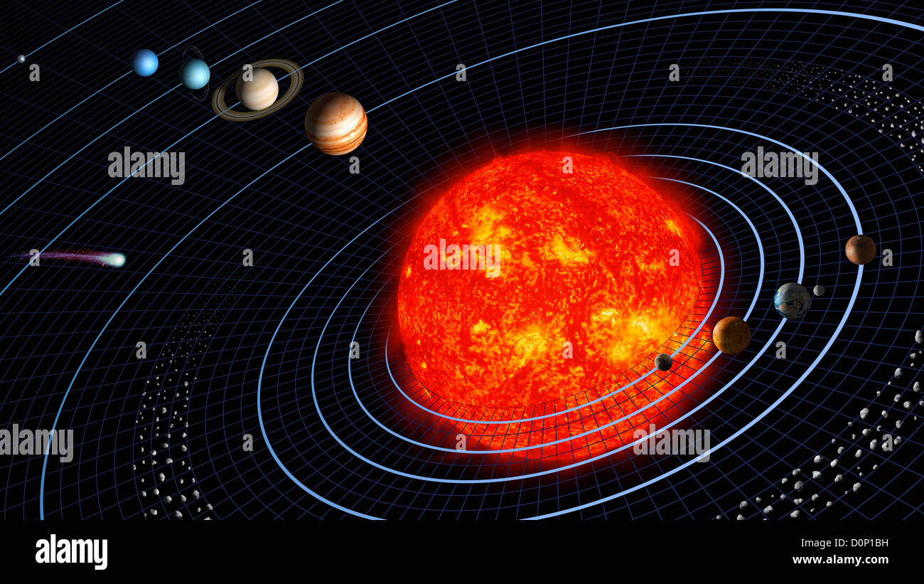 Unser Sonnensystem Stockfoto