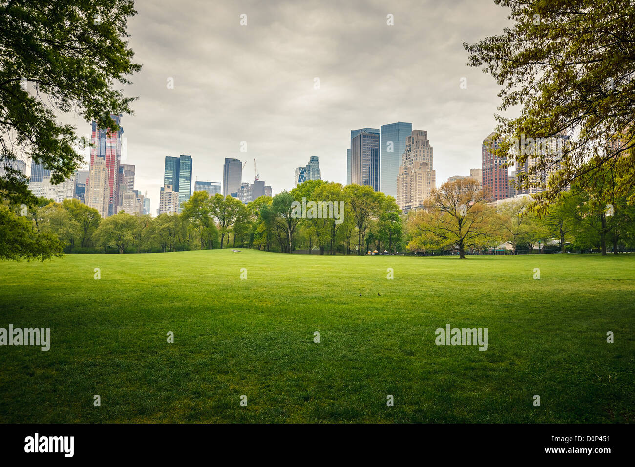 Central Park in regnerischen Tag, New York City Stockfoto