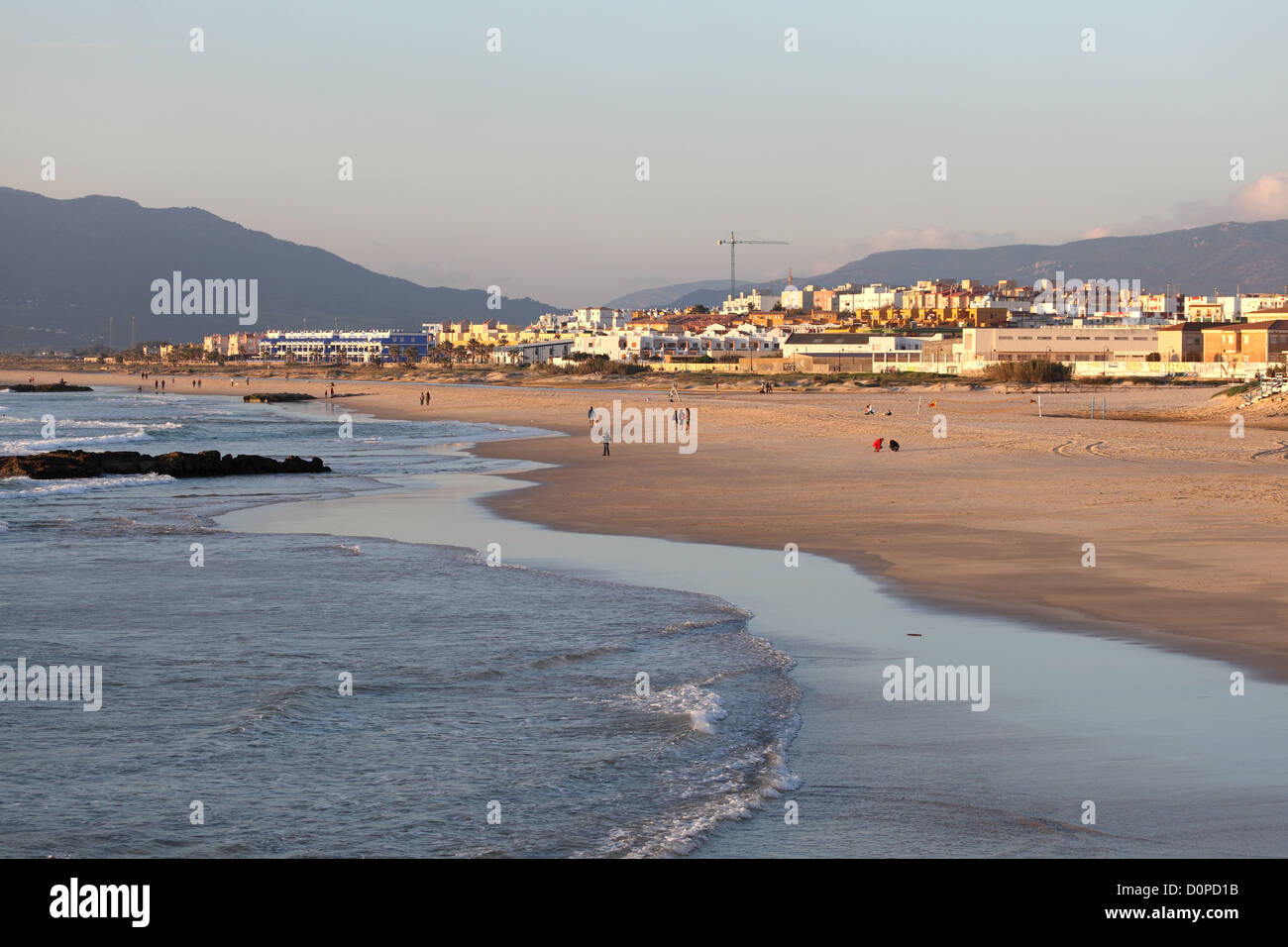 Strand in Tarifa, Andalusien Spanien Stockfoto