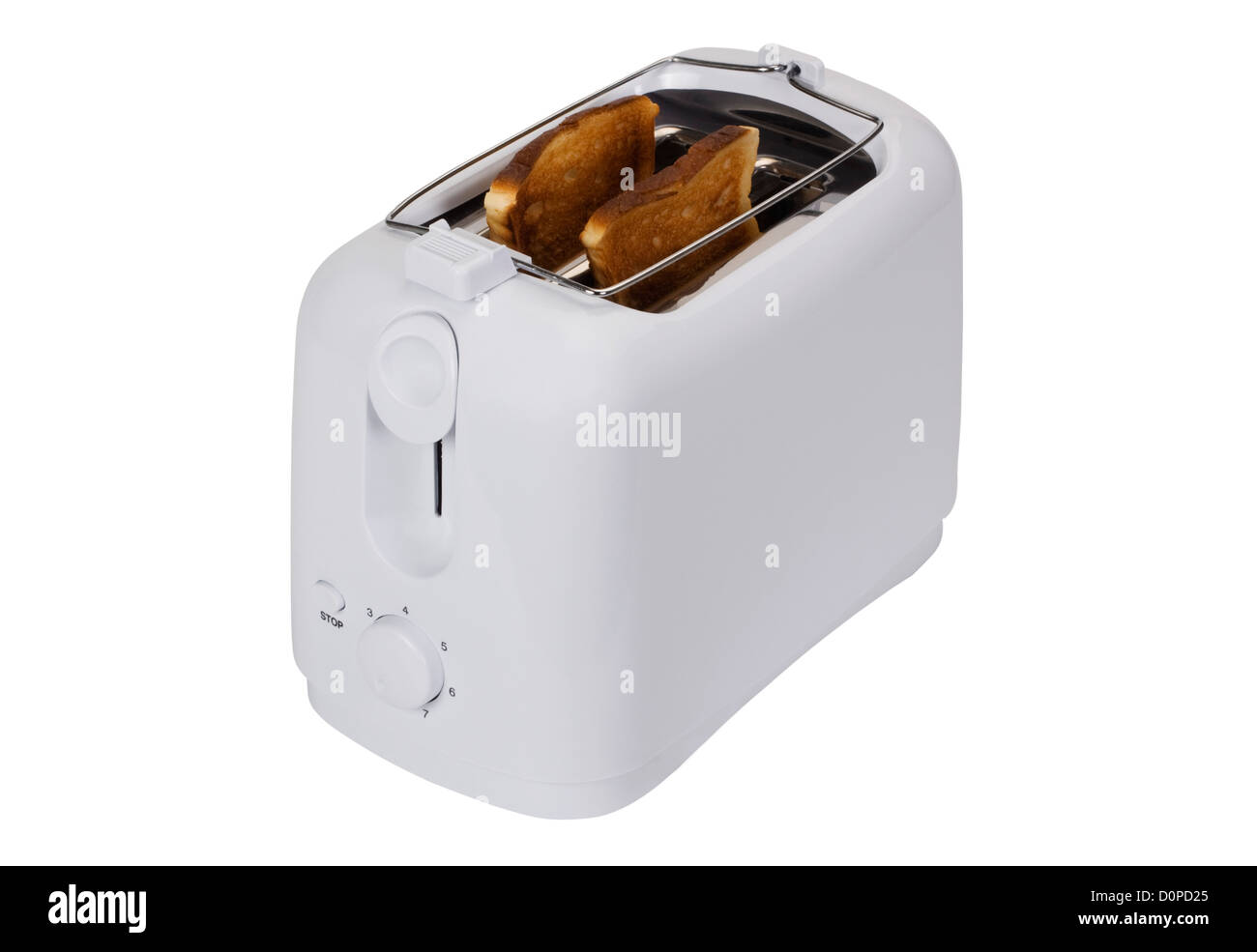 Nahaufnahme von einem Toaster mit Toastbrot Stockfoto