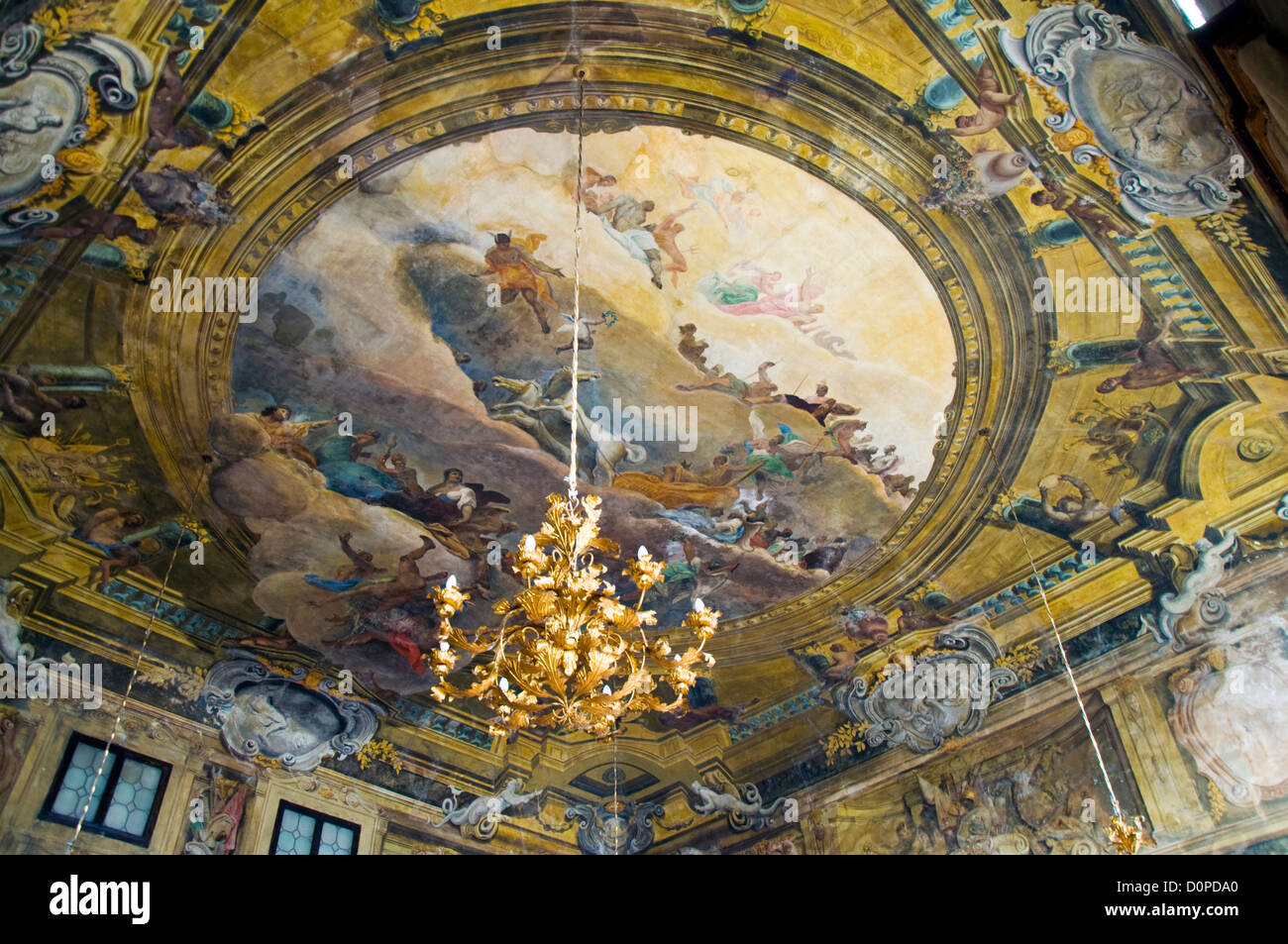 Sagredo Hotel Ballsaal Decke Fresko Kunst Stockfoto
