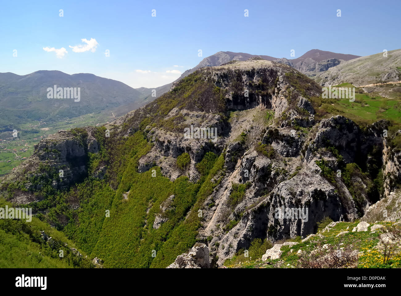 Die fossile Ablagerung von Pietraroja (Benevento), Italien, Süd Italien Appennino. Stockfoto