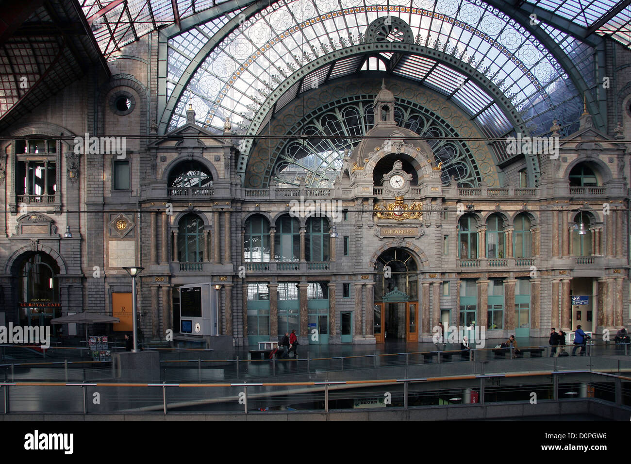 Hauptbahnhof von Antwerpen, Belgien. Stockfoto