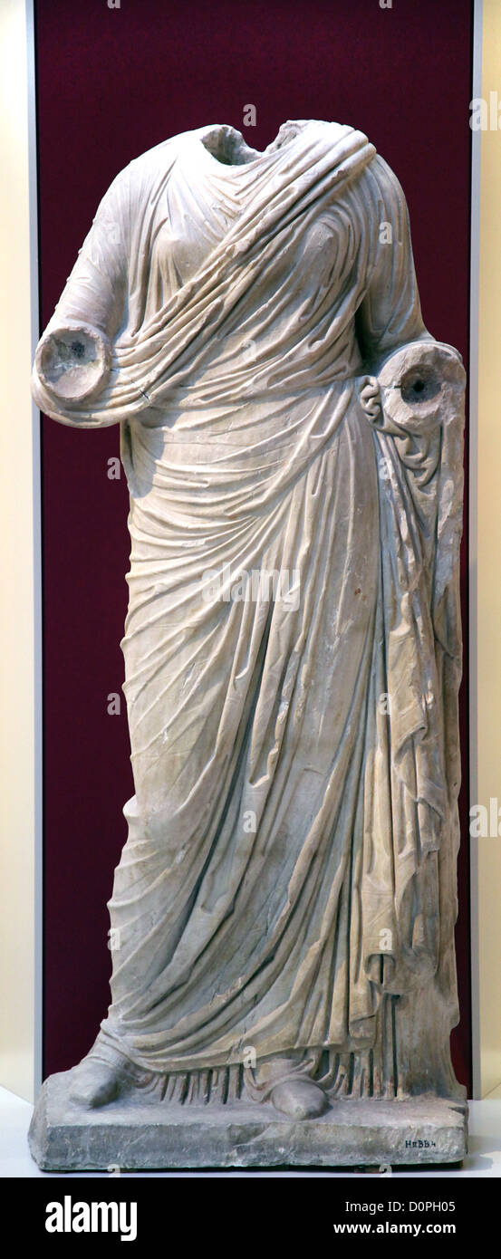 Roman, Marmor Statue einer Frau, Utica, Tunesien Stockfoto