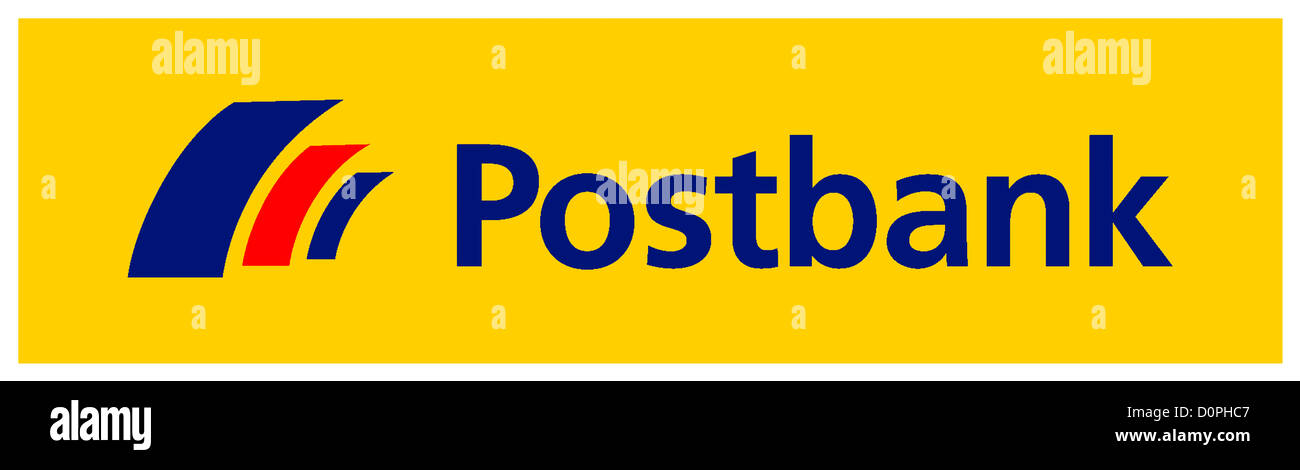 Logo der Postbank mit Sitz in Bonn. Stockfoto