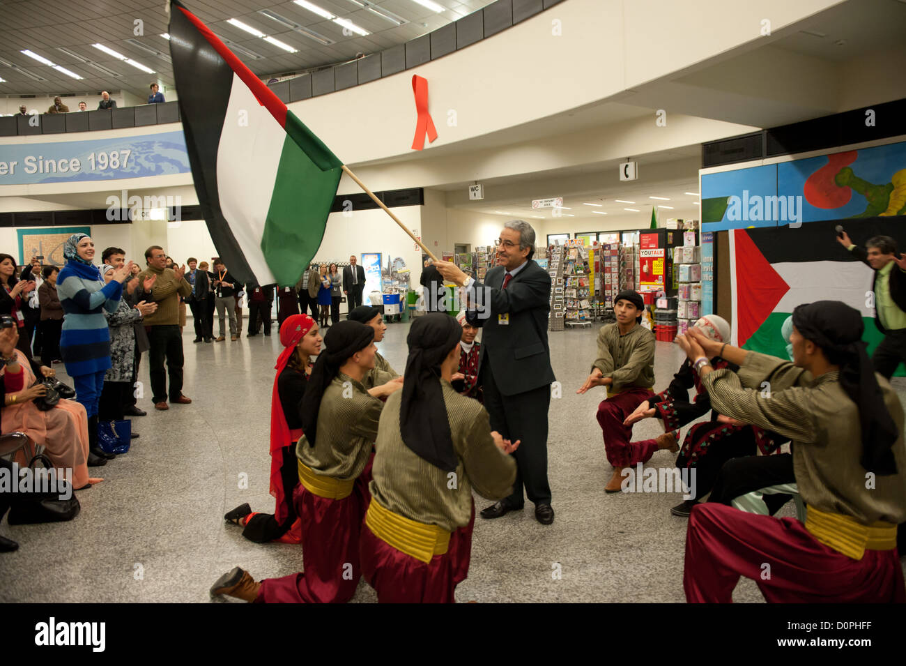 Zum internationalen Tag der Solidarität mit dem palästinensischen Volk Stockfoto