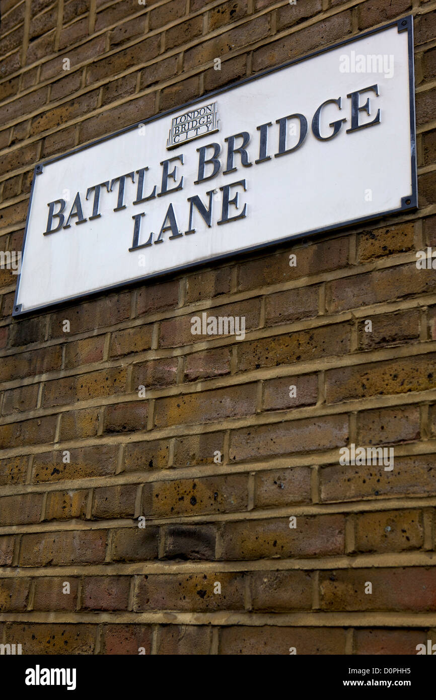 Schlacht-Brücke Lane, London, UK Stockfoto