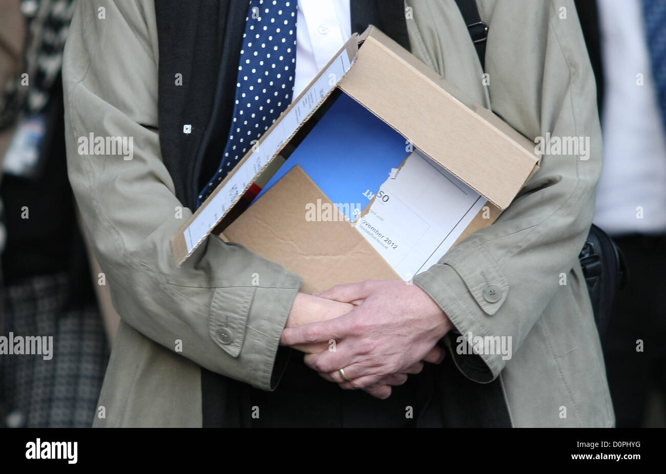 LEVENSON Bericht LEVESON INQUIRY: Kultur Praxis- und Ethik der Presse LONDON ENGLAND UK 29. November 2012 Stockfoto