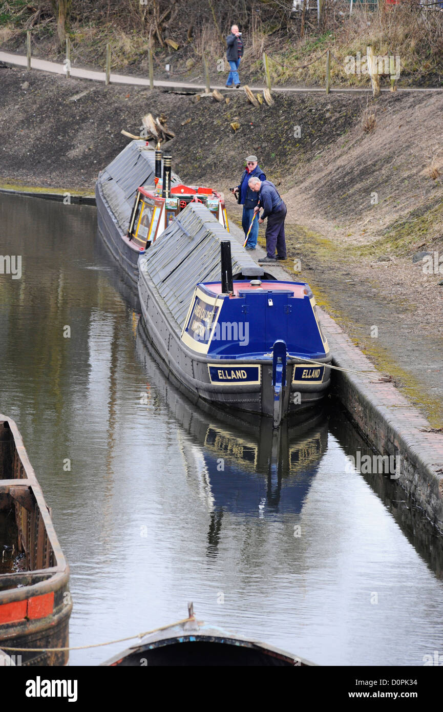 Kanal-Barge im Black Country Living Museum. Stockfoto