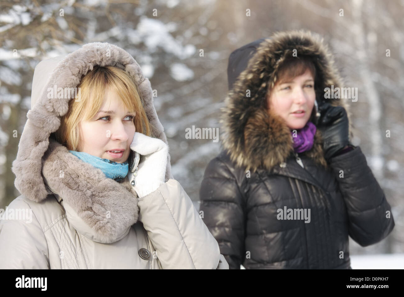 Gleichzeitige Anruf Stockfoto