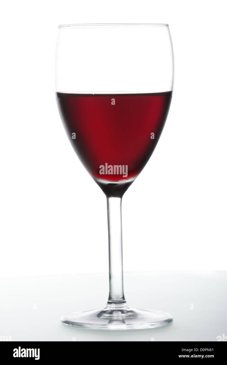 Glas Rotwein Stockfoto
