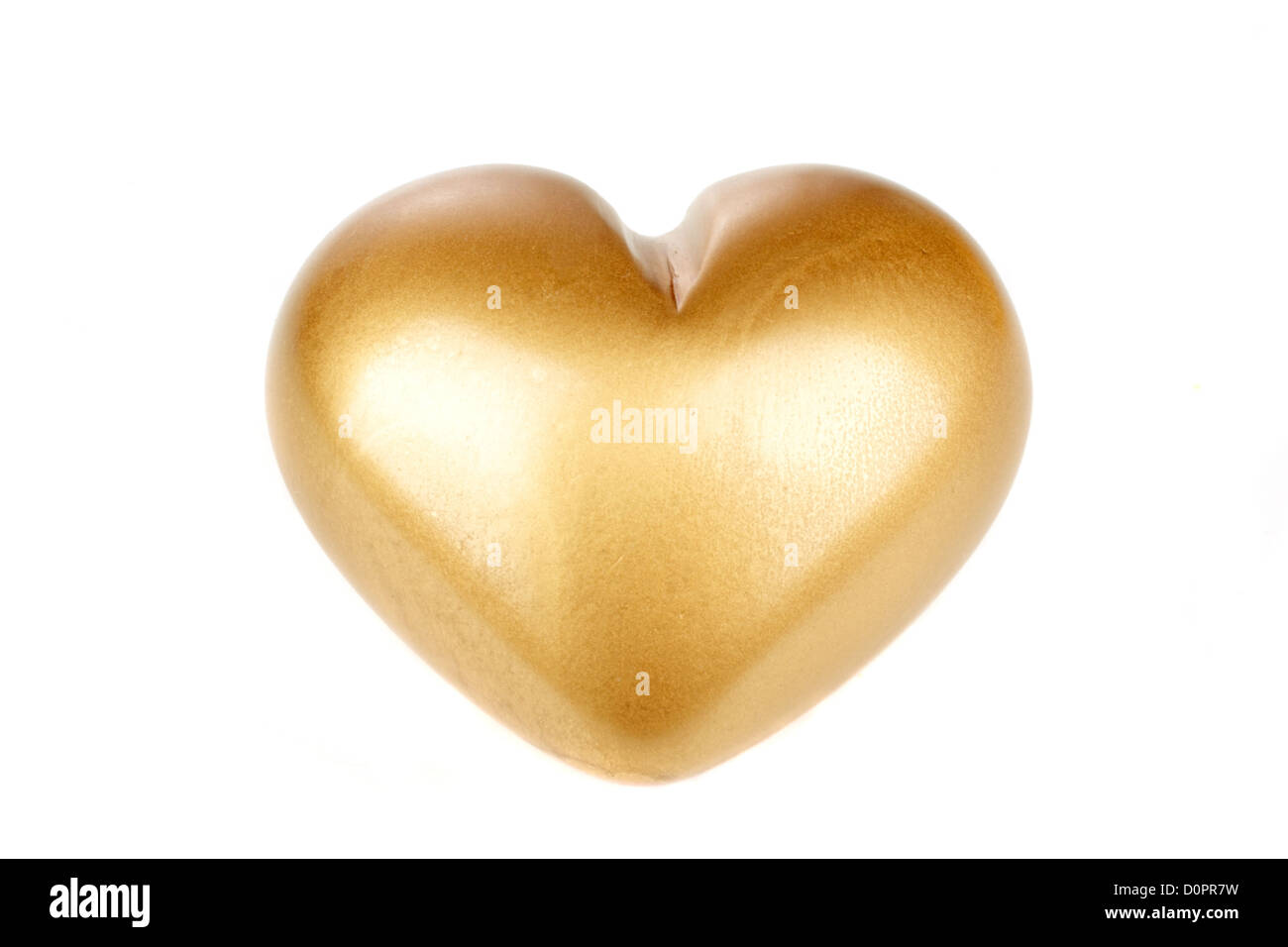 Goldene Valentine Herz Stockfoto